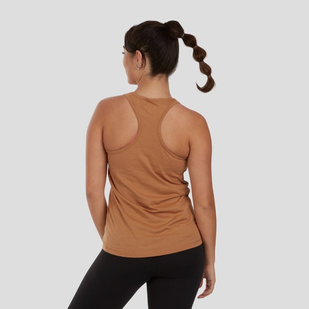Orangetheory OTF // Brown "Latte" Racerback Tank Relaxed Fit - Picture 5 of 5